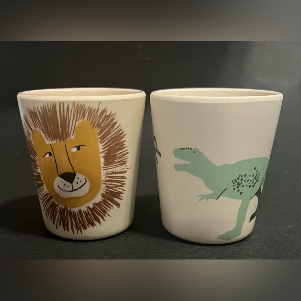Pillowfort Kids 2 Cups Target Jungle Lion & Dinosaur Melamine